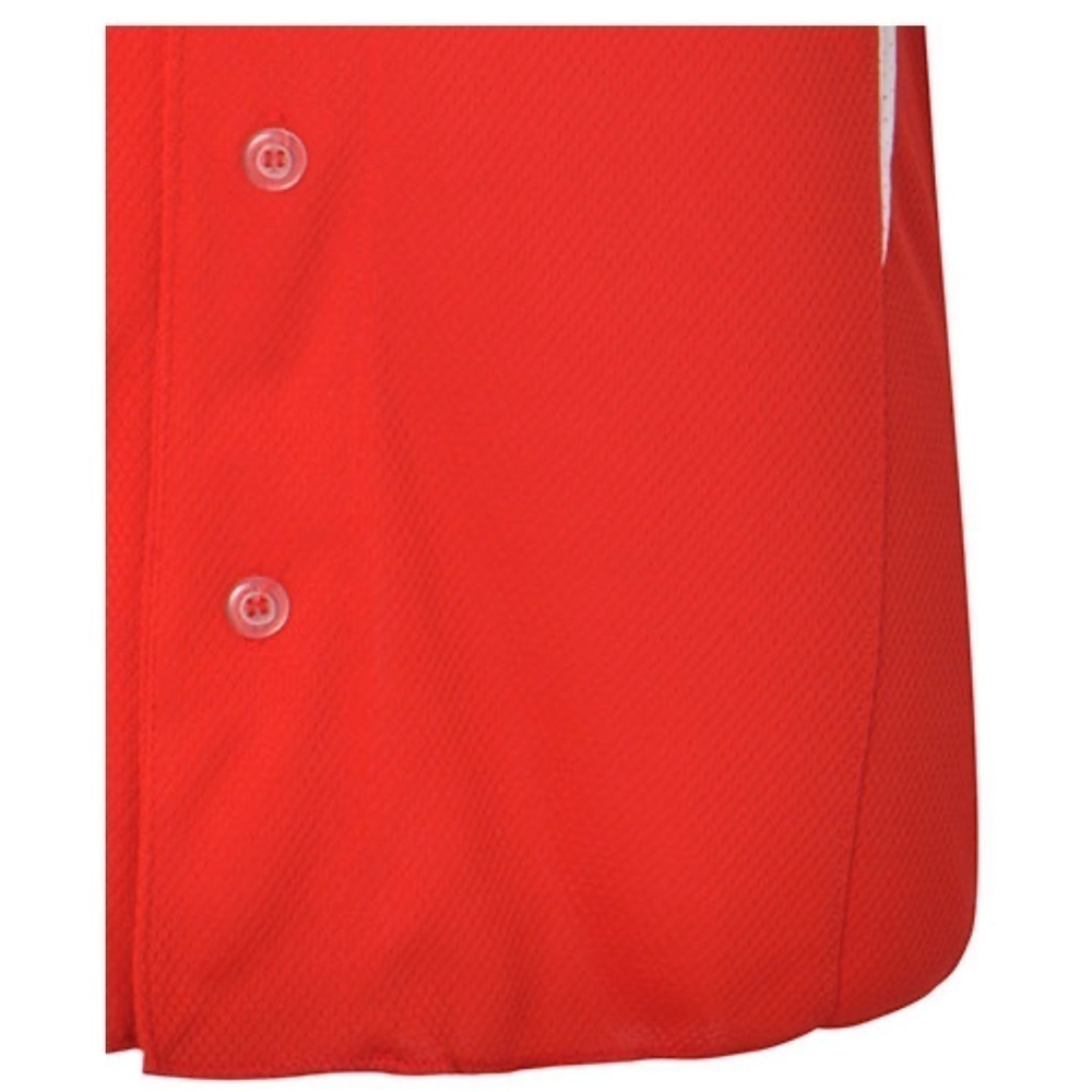 Champro Adult Bull Pen Full Button baseball jersey size XL orange white … - Picture 4 of 9